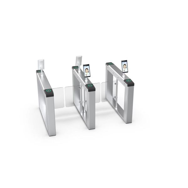 Automatic Optical Swing Turnstile , Flap Barrier Turnstile Gate With Face Recognition