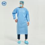 Sterile SMS Disposable hospital Isolation Gown Surgical Gown With Rib Cuff AAMI