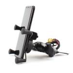 Navigation Two Wheeler Mobile Holder , FCC 5V 2A Dirt Bike Iphone Mount