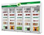 Energy Saving Four Doors Upright Commercial Beverage Cooler For Convenient Store