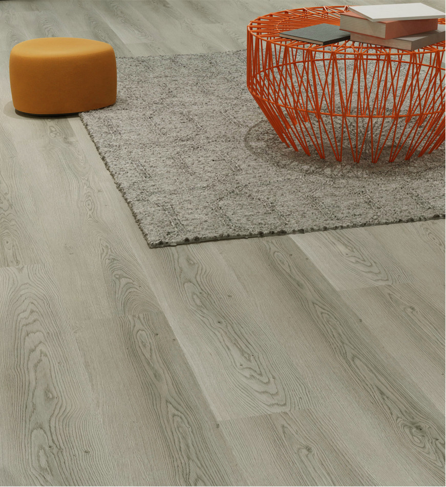 Gray 5mm 6mm Herringbone SPC Fireproof GKBM FT-W29111-3