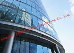 Double Glazed Unitized Glass Facade 2.5mm Curtain Wall System Aluminum Frame