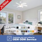 Pull Chain Style 42 Inch AC Motor LED Ceiling Fan With 6 MDF Blades