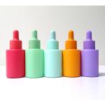 Frosted Amber Glass Empty Hair Essential Oil Dropper Bottle 30ml 50ml 60ml