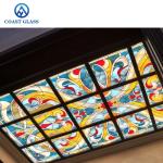 Colored Glass Window Panel Stained Arts and Crafts Interior Decoration