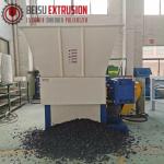 Waste Recycling Plastic Single Shaft Shredder Machine For Pipes/Sheet/Profile