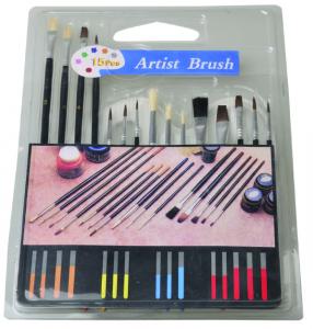 China Slim Long Handled Paint Brushes , Personalised Paint Brush Set T With Plastic Palette on sale