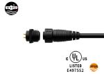 4 Pin Front Male 300V 6A Waterproof Panel Mount Connector
