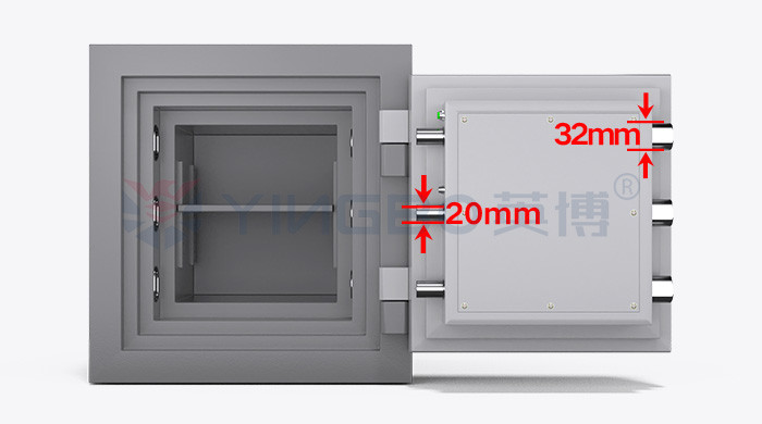 Solid Steel Fireproof Safe Box Dual Alarm System Height 420mm