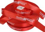 Satin Custom Printed Ribbon 100% Polyester Material Multi - Color For Packaging