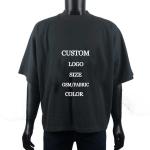 Custom Needle Detection Heavyweight 250 gsm Cotton Men's Mock Neck T Shirt