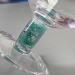 Mexican Confetti Design Elegant Water Goblets Luxury Hand Blown Confetti