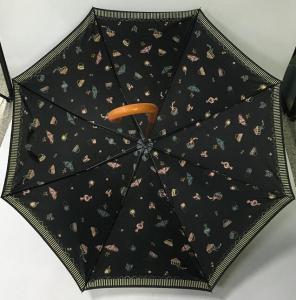 Wholesale 190T Pongee Manual Open Wooden Shaft Umbrella With Full Color Printing from china suppliers