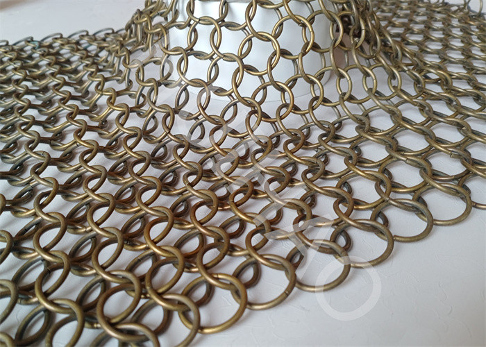 2.0x20mm Chainmail Wire Mesh Drapery Stainless Steel For Space Division Curtain
