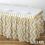 Black Stripe Modern Plain Style Square table skirt Party Event Supplies