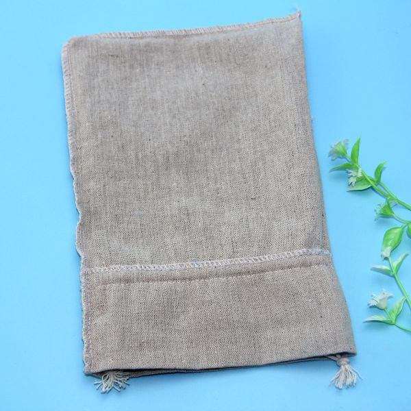 8 x 10cm Coffee Bean Packaging Bags , Natural Color Drawstring Plain Jute Bags