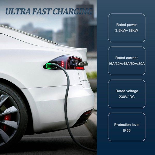 SAE J3400 NACS NACS Plug EV Charging Cable With RF Moduler Tesla EV Charging Gun