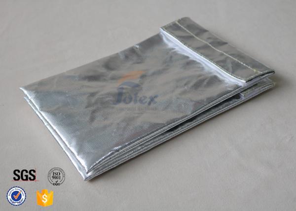 Quality Fiber Glass Cloth Fireproof Document Bag /  6.7"x 10.6" Fire Resistant Envelope for sale