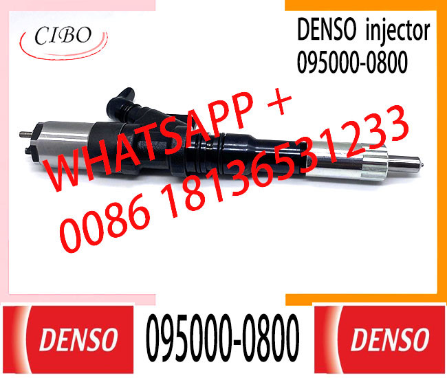 Injector nozzle 095000-0800 6156-11-3100 for Komatsu Excavator SA60125E-3, PC450LC-7 Common rail Injector 6156113100