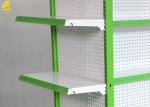 Light Duty Pharmacy Display Racks 5 Steel Layers Green Columns Middle Panel 0