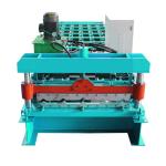 45# Steel 4KW Power Chain Drive Roof Tile Roll Forming Machine With PLC Control