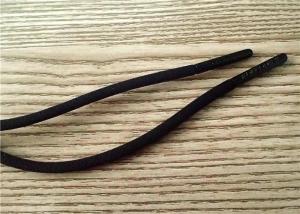 Wholesale 125cm Black Non Elastic Cord With Carved Logo At Both Ends Of The Black Paint Hardware Head from china suppliers