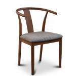 Vintage Coffee Shop Furniture Solid Wood Dining Wishbone Chair with Cushion and