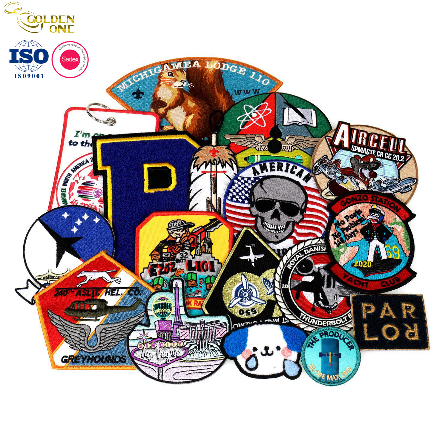 Excellent Quality Patches Custom Embroidery 3D Embroidery Heat Transfer Patches