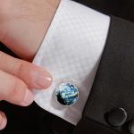 Men'S Metal Shirt Cuff Clips Love Knot Engraved Cufflinks And Tie Clip