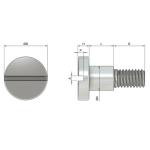 Metric M3 4mm x 6mm Stainless Steel Slotted Pan Head Step Shoulder Screws for