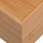 Multifunction Bamboo Tissue Box 22x11.5x9CM Functional Design for Bathroom