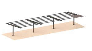 Wholesale Single Column HDG Steel Solar Carport Concrete Base PV Structures from china suppliers
