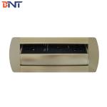 Brushed Aluminum Alloy Desk Flip Up Multimedia Jack For Office Room