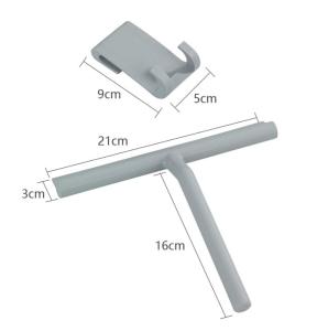Wholesale small black Shower squeegee silicone floor wiper squeegee glass cleaning wiper bathroom mirror wiper with silicone hook from china suppliers