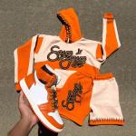 Custom Streetwear Embroidered Patch Logo High Quality Sports Two Piece Set