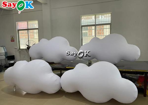 210D Oxford Custom Inflatable Products Ceiling Hanging PVC Cloud Balloon With