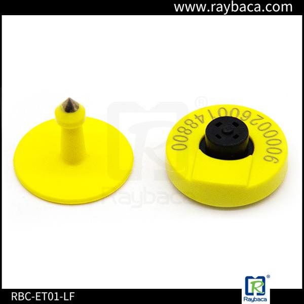RBC-ET01 LF RFID Animal Ear Tag Round Shape 30.0mm Diameter For Livestock