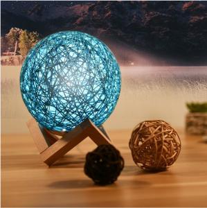 Wholesale LED small wood cane twine Table Lamps Wicker lamp creative small table lamp(WH-MTB-112) from china suppliers