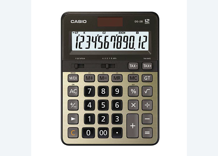 For Authentic Casio DS-2B/2TS-GD Calculator for financial accounting with quick flip play mute bank wear resistance