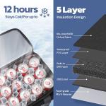 Double Decker Cooler Bag For Frozen Food Collapsible Insulated Cooler 27L