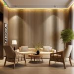 SUNHOUSE Direct Sales 1220X2440Mm Natural Veneer Oak Polyester Acoustic Wall