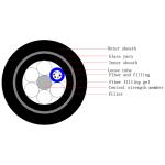 Anti Rodent Non Metallic Fiber Optic Armoured Cable 144 Core Single Mode GYFTY63