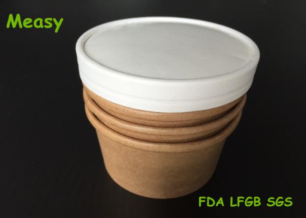 Hot and Cold Food Kraft Paper Cups , thermal disposable cups FOR Beverage or Ice