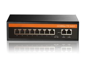 China 8+2 2 Uplink Ports VLAN POE Switch Full 10 / 100Mbps 250m 8 POE Ports on sale