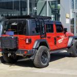 Jeep Wrangler JL JK Roof Rack Tray with Wind Fairing and Aluminum Alloy Luggage