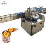 Automatic canned fruit cocktail labeling machine with glass bottle cold glue
