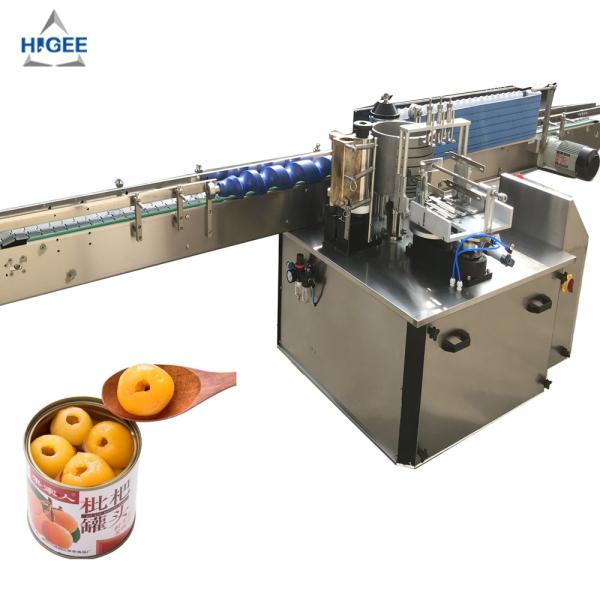 Automatic canned fruit cocktail labeling machine with glass bottle cold glue