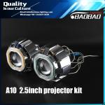 A10S 2.5inch 35w 55w bixenon hid projector lens light with double CCFL Angel eye