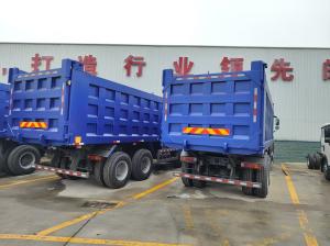Wholesale 8X4 Blue Tipper Dump Truck 380hp 12 Wheels White H77L ZZ3317V3567B1 U Type from china suppliers