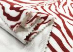 210GSM Polyester Velvet Fabric / Poly Fleece Fabric For Home Textile Zebra